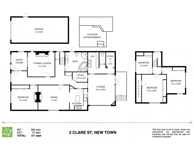 2 Clare Street, New Town TAS 7008 Floorplan