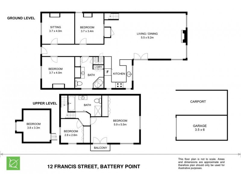 12 Francis Street, Battery Point TAS 7004 Floorplan
