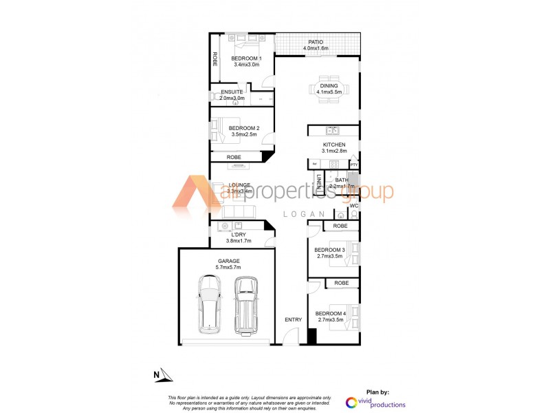 14 ALVINE DR, Eagleby QLD 4207 Floorplan