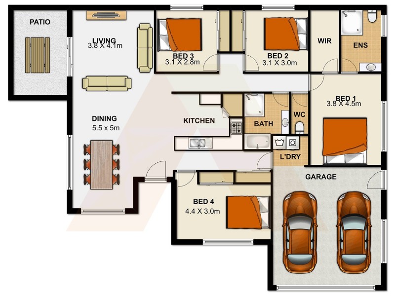 2. Sandpiper Circuit, Eagleby QLD 4207 Floorplan