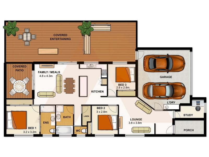 45 Cobblestone Avenue, Logan Reserve QLD 4133 Floorplan
