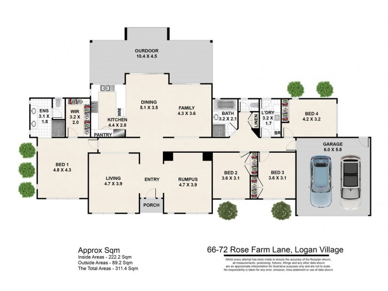 66-72 Rose Farm Lane, Logan Village QLD 4207 Floorplan