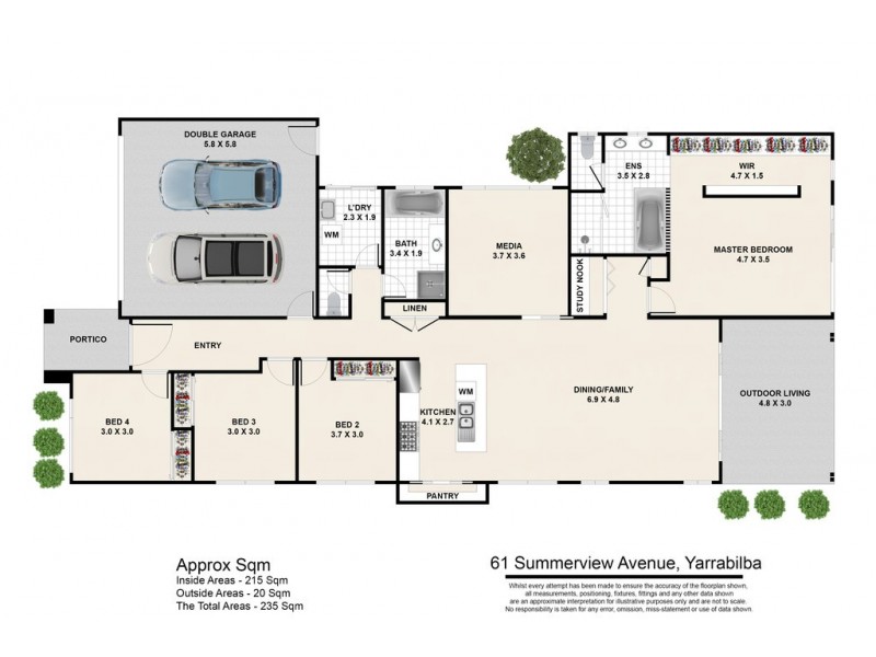 61 Summerview Ave, Yarrabilba QLD 4207 Floorplan