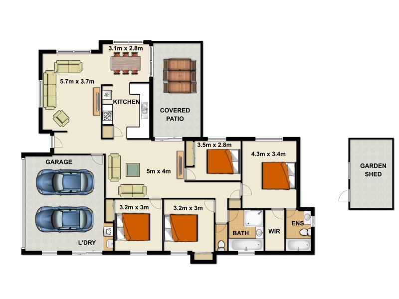 5 Tranquillity Way, Eagleby QLD 4207 Floorplan