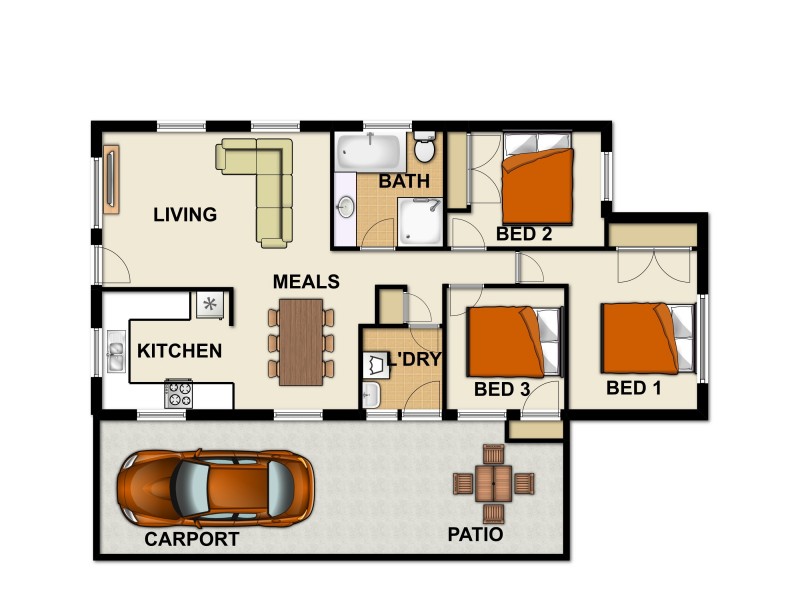 14 Melrose Place, Eagleby QLD 4207 Floorplan