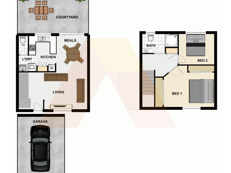 28/6 – 16 Ramu Street, Eagleby QLD 4207 Floorplan