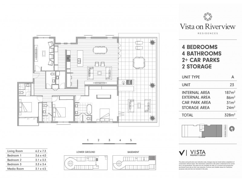 24/25 Riverview Terrace, Indooroopilly QLD 4068 Floorplan