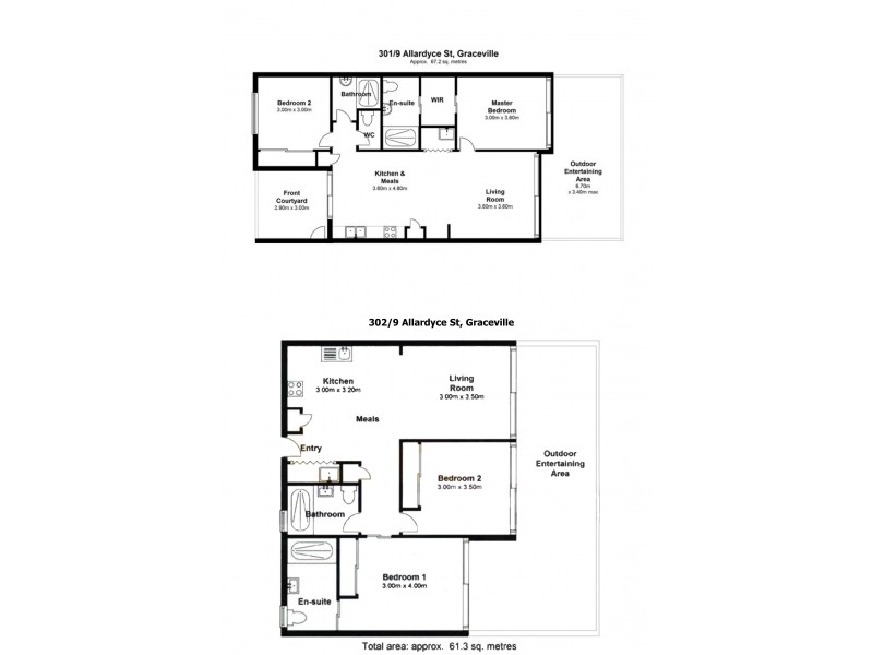 301-302/9 Allardyce Street, Graceville QLD 4075 Floorplan