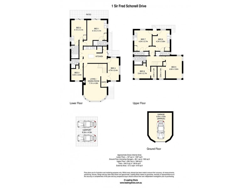 1 Sir Fred Schonell Drive, St Lucia QLD 4067 Floorplan