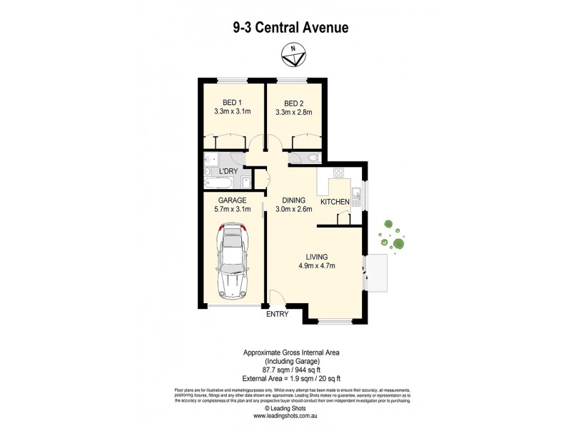 9/3 Central Avenue, Sherwood QLD 4075 Floorplan