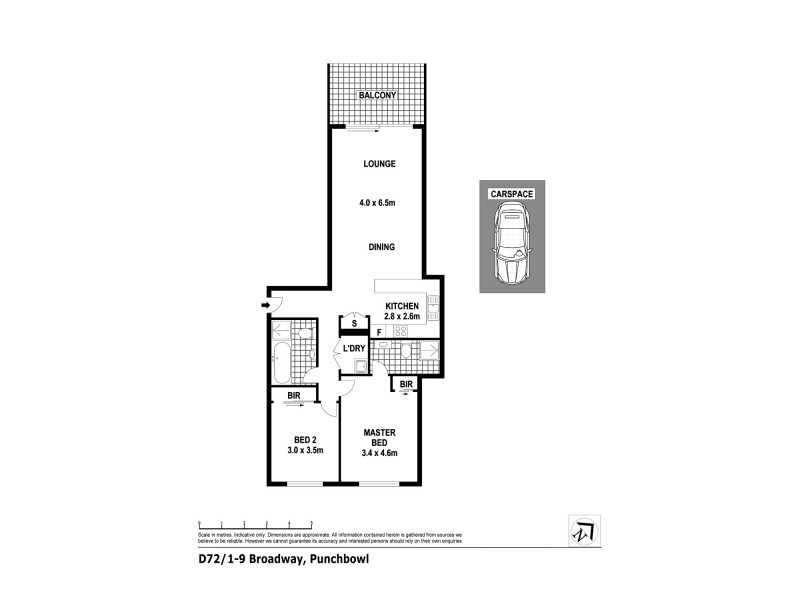 D72 1-9 Broadway, Punchbowl NSW 2196 Floorplan