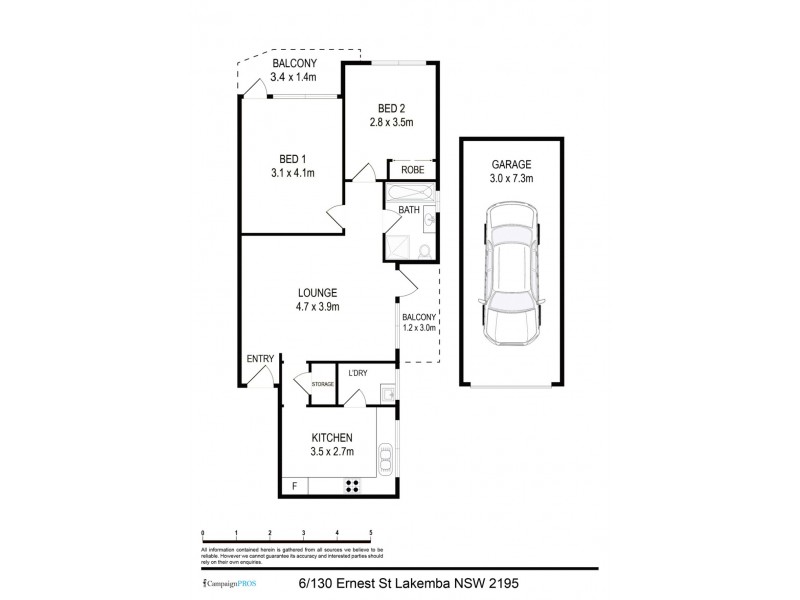 6/130 Ernest Street, Lakemba NSW 2195 Floorplan