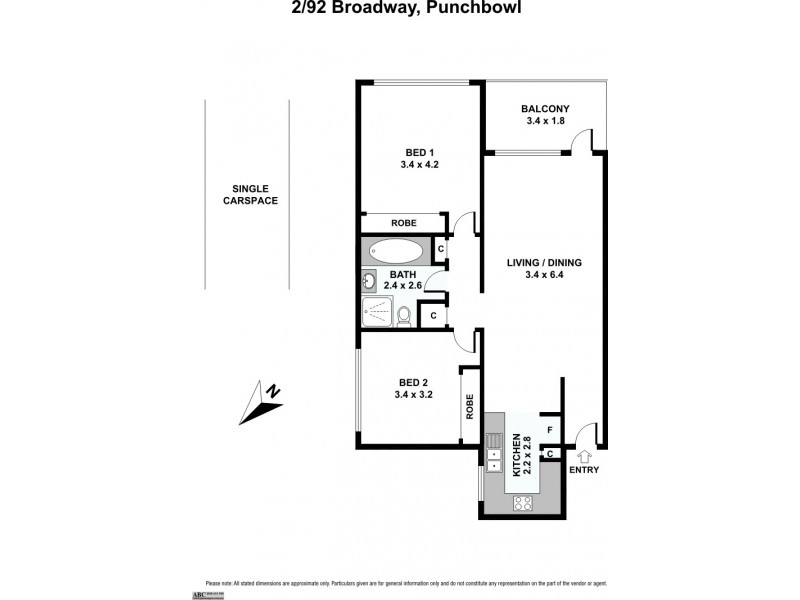 2/90 The Broadway, Punchbowl NSW 2196 Floorplan