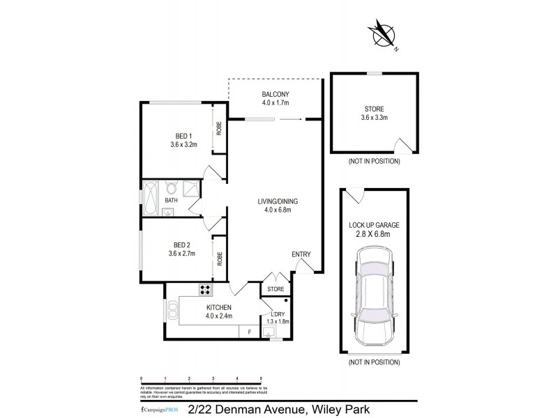 2/22 Denman Avenue, Wiley Park NSW 2195 Floorplan