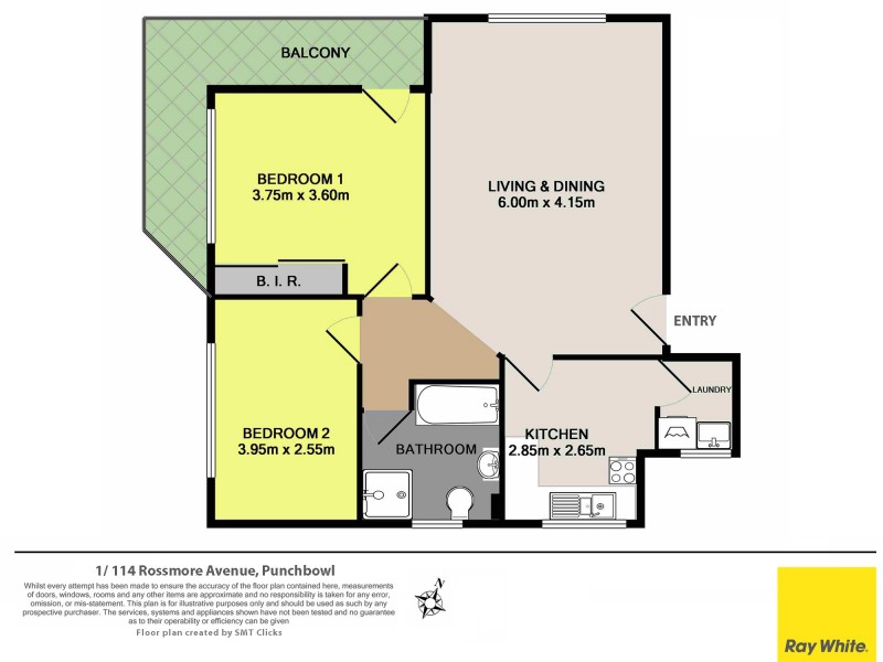1/114 Rossmore Avenue, Punchbowl NSW 2196 Floorplan