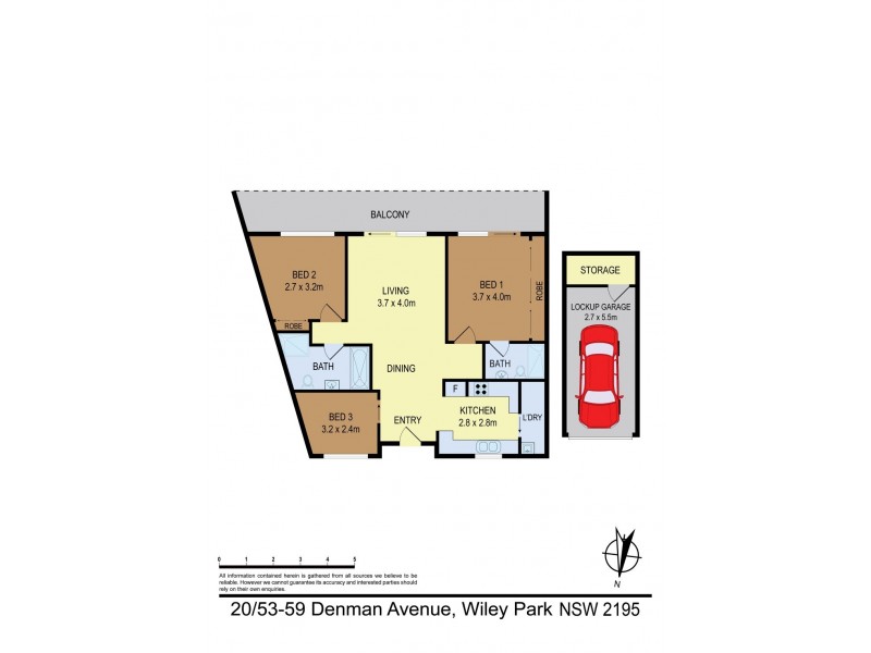20/53-59 Denman Avenue, Wiley Park NSW 2195 Floorplan