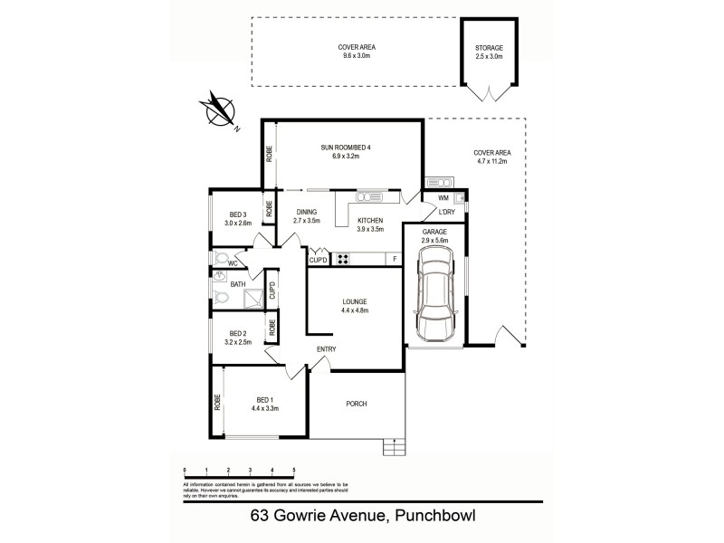63 Gowrie Avenue, Punchbowl NSW 2196 Floorplan