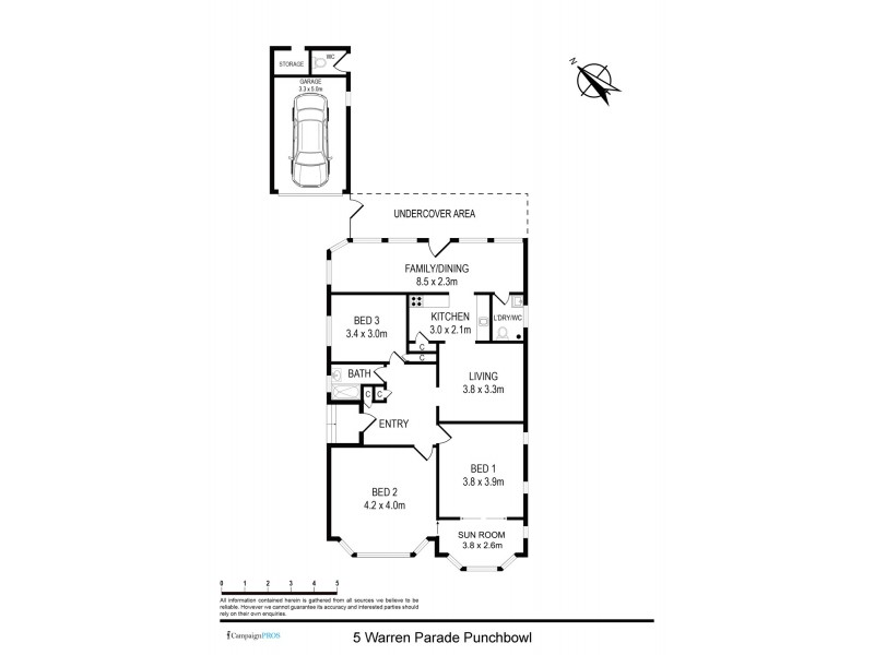 5 Warren Parade, Punchbowl NSW 2196 Floorplan