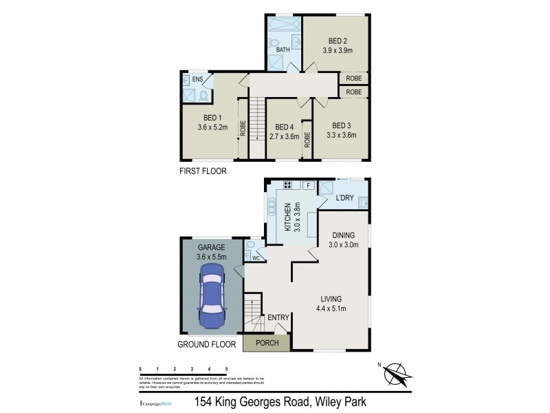 154 King Georges Road, Wiley Park NSW 2195 Floorplan