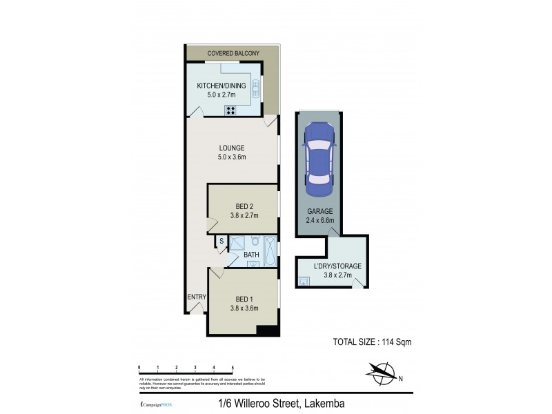 1/6 Willeroo Street, Lakemba NSW 2195 Floorplan