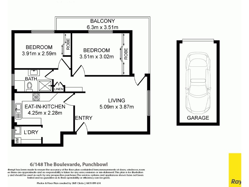 6/148 The Boulevarde, Punchbowl NSW 2196 Floorplan