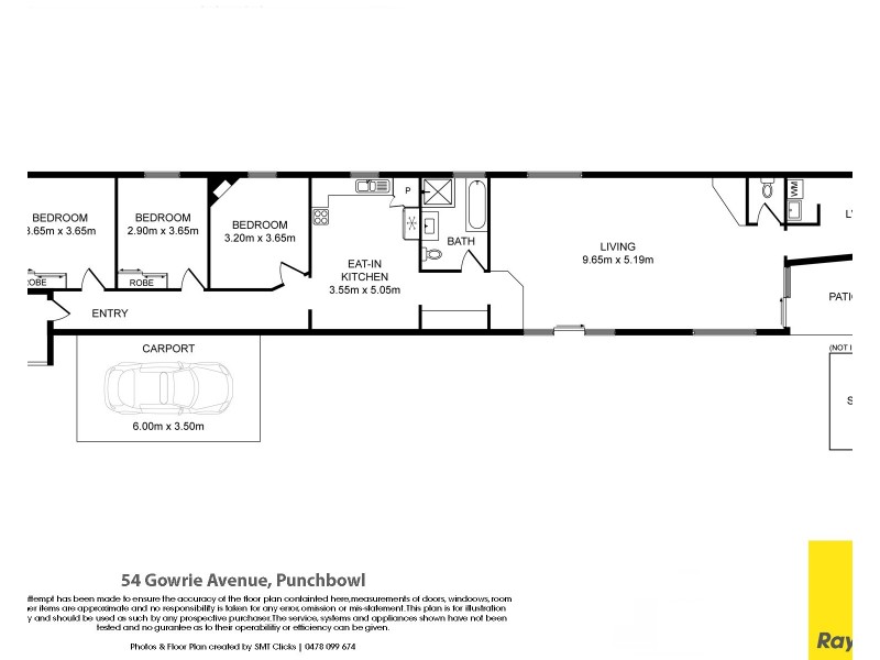 54 Gowrie Avenue, Punchbowl NSW 2196 Floorplan