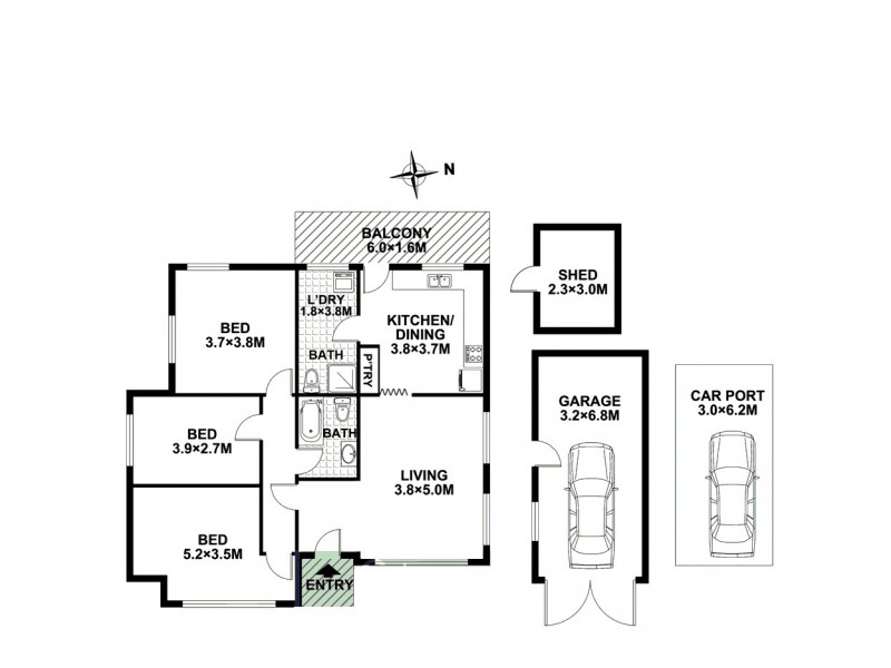 5 Mitcham Street, Punchbowl NSW 2196 Floorplan