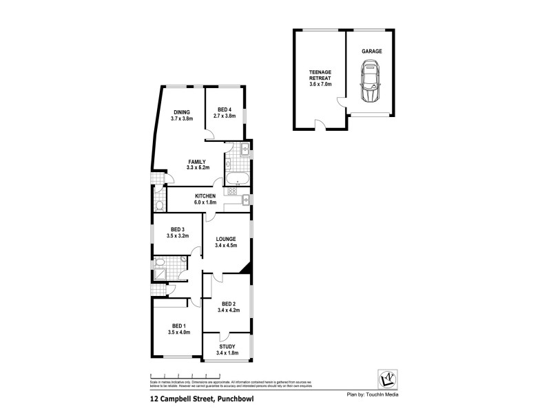 12 Campbell Street, Punchbowl NSW 2196 Floorplan