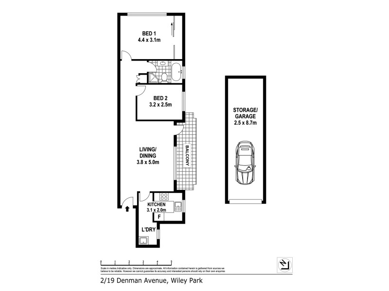 2/19 Denman Avenue, Wiley Park NSW 2195 Floorplan