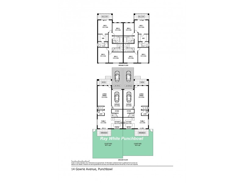 1-2/14 Gowrie Avenue, Punchbowl NSW 2196 Floorplan