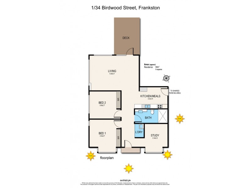 1/34 Birdwood Street, Frankston VIC 3199 Floorplan
