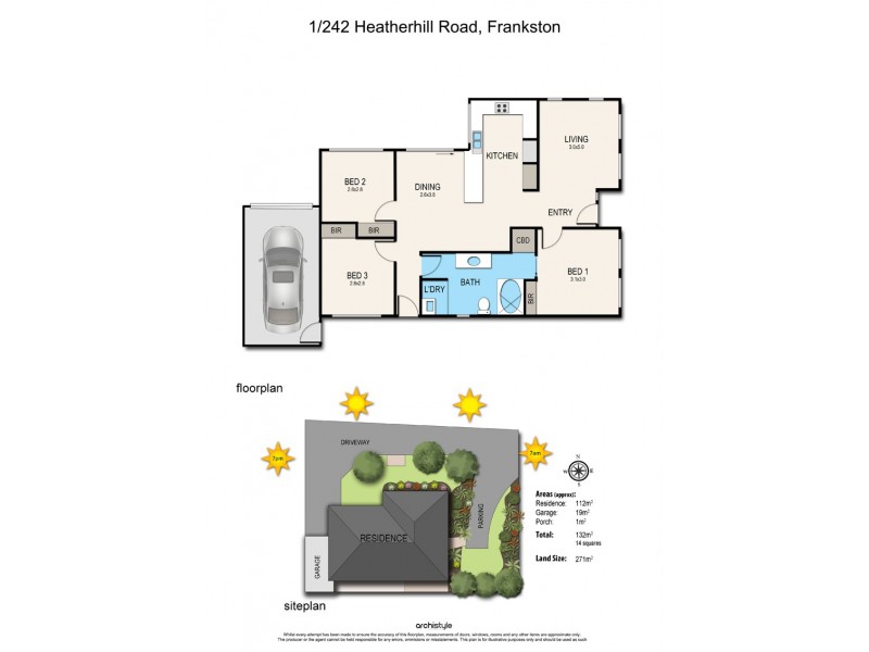 1/242 Heatherhill Road, Frankston VIC 3199 Floorplan