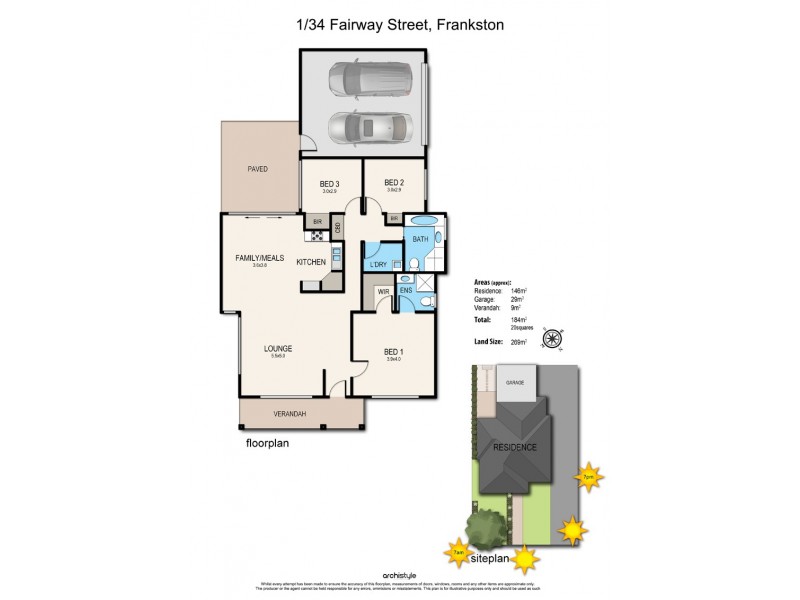 1/34 Fairway Street, Frankston VIC 3199 Floorplan