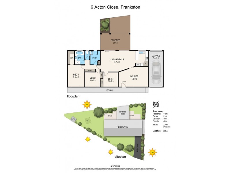 6 Acton Close, Frankston VIC 3199 Floorplan