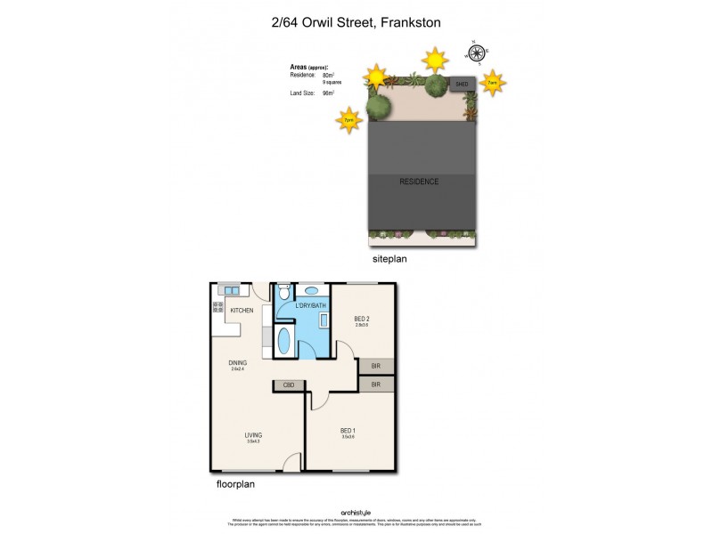 2/64-66 Orwil Street, Frankston VIC 3199 Floorplan