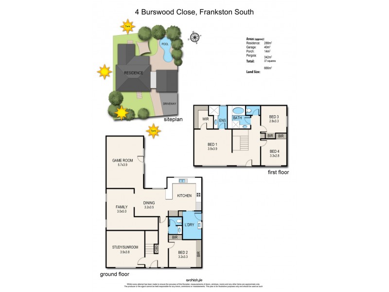 4 Burswood Close, Frankston South VIC 3199 Floorplan