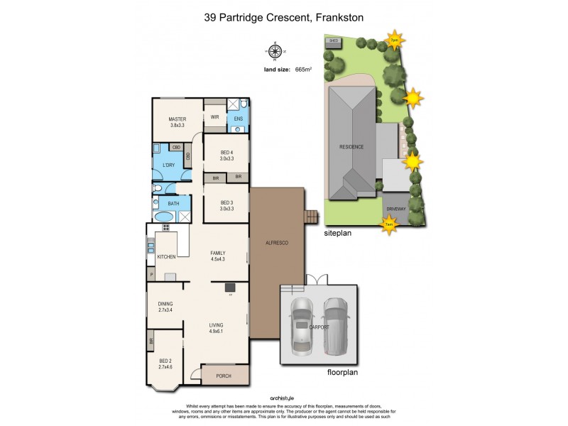 39 Partridge Crescent, Frankston VIC 3199 Floorplan