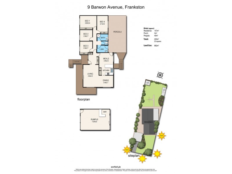 9 Barwon Avenue, Frankston VIC 3199 Floorplan