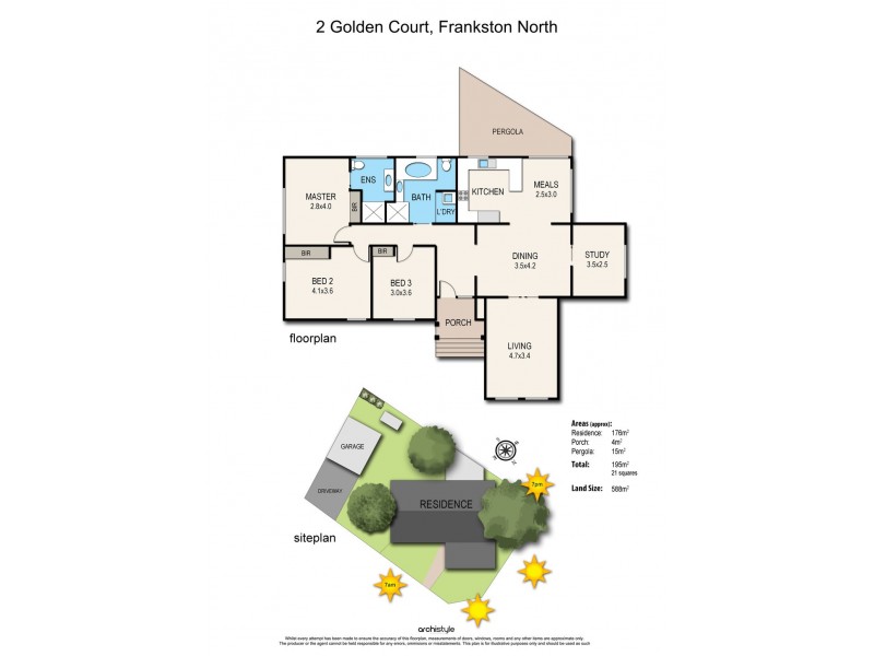 2 Golden Court, Frankston North VIC 3200 Floorplan