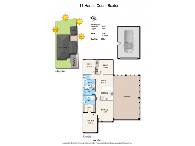 11 Harold Court, Baxter VIC 3911 Floorplan