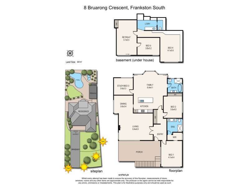 8 Bruarong Crescent, Frankston South VIC 3199 Floorplan