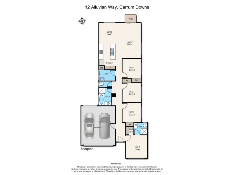 12 Alluvian Way, Carrum Downs VIC 3201 Floorplan