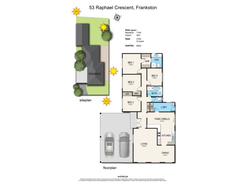 53 Raphael Crescent, Frankston VIC 3199 Floorplan