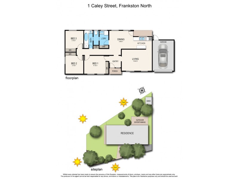 1 Caley Street, Frankston North VIC 3200 Floorplan