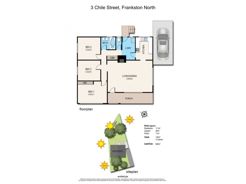 3 Chile Street, Frankston North VIC 3200 Floorplan