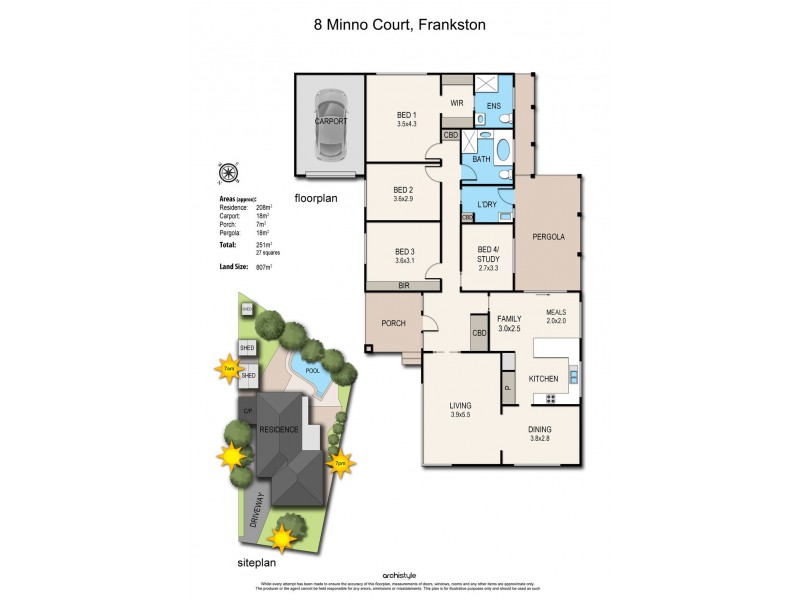 8 Minno Court, Frankston VIC 3199 Floorplan