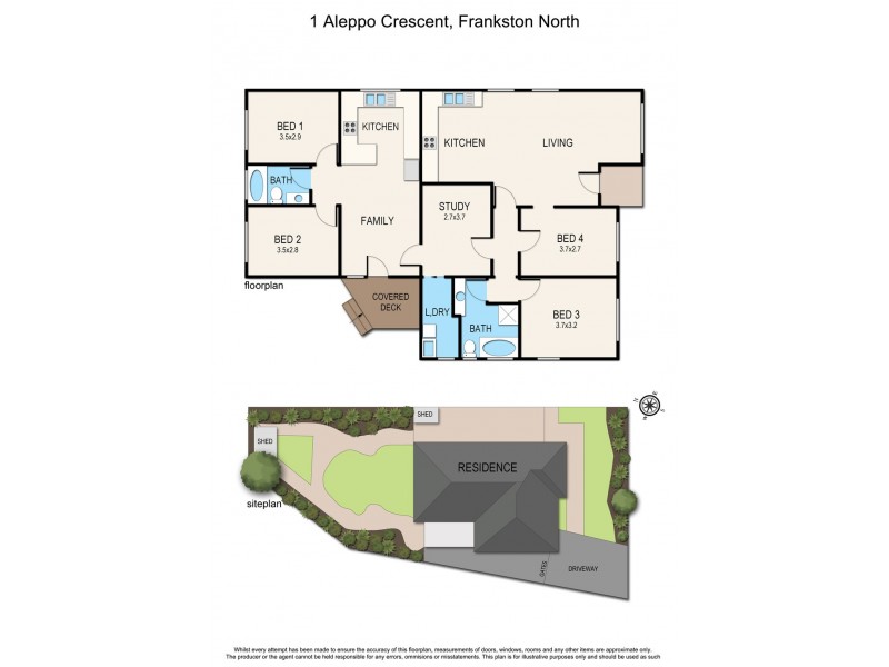 1 Aleppo Crescent, Frankston North VIC 3200 Floorplan