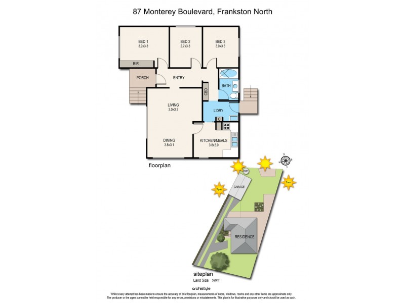 87 Monterey Boulevard, Frankston North VIC 3200 Floorplan