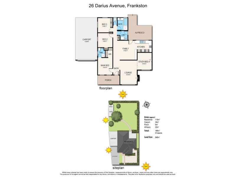 26 Darius Avenue, Frankston VIC 3199 Floorplan