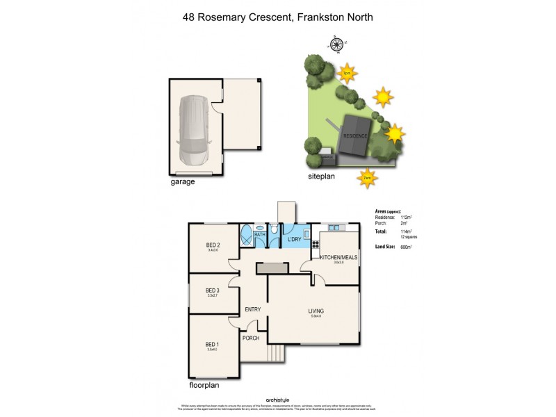 48 Rosemary Crescent, Frankston North VIC 3200 Floorplan